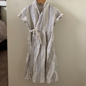 Fin & Vince Linen Wrap Dress